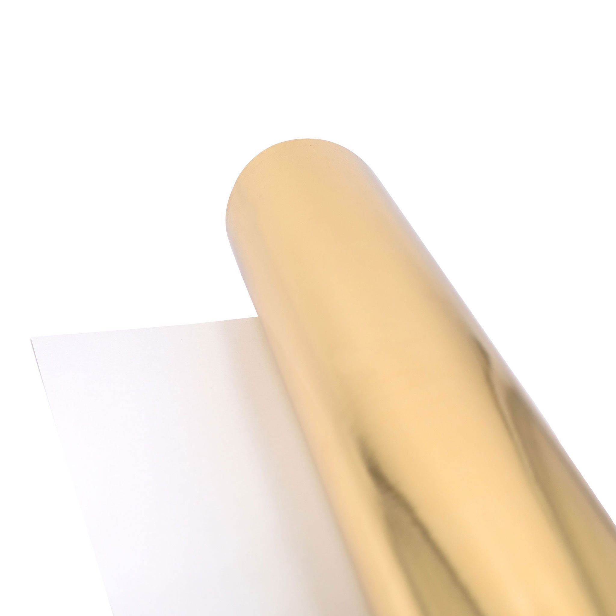 Star Geschenkpapier, Geschenkpapier einfarbig 70cm x 2m Rolle Gold metallic