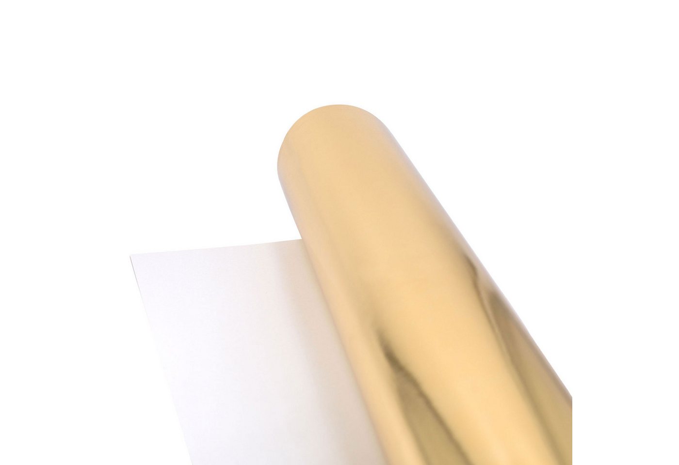 Thumbnail - Star Geschenkpapier, Geschenkpapier einfarbig 70cm x 2m Rolle Gold metallic