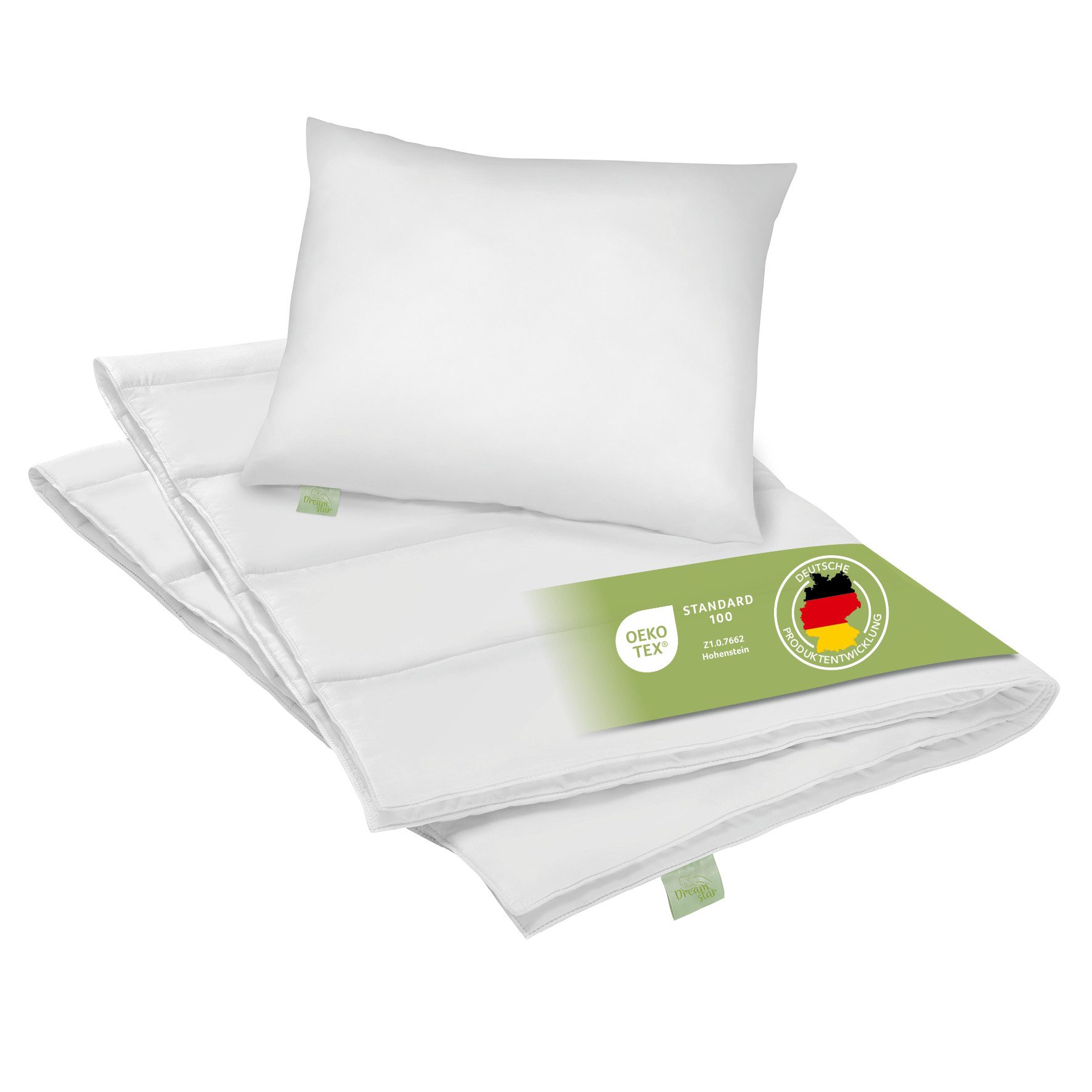 Dreamstar Microfaserbettdecke + Kopfkissen Eco Bettwaren-Set günstig online kaufen