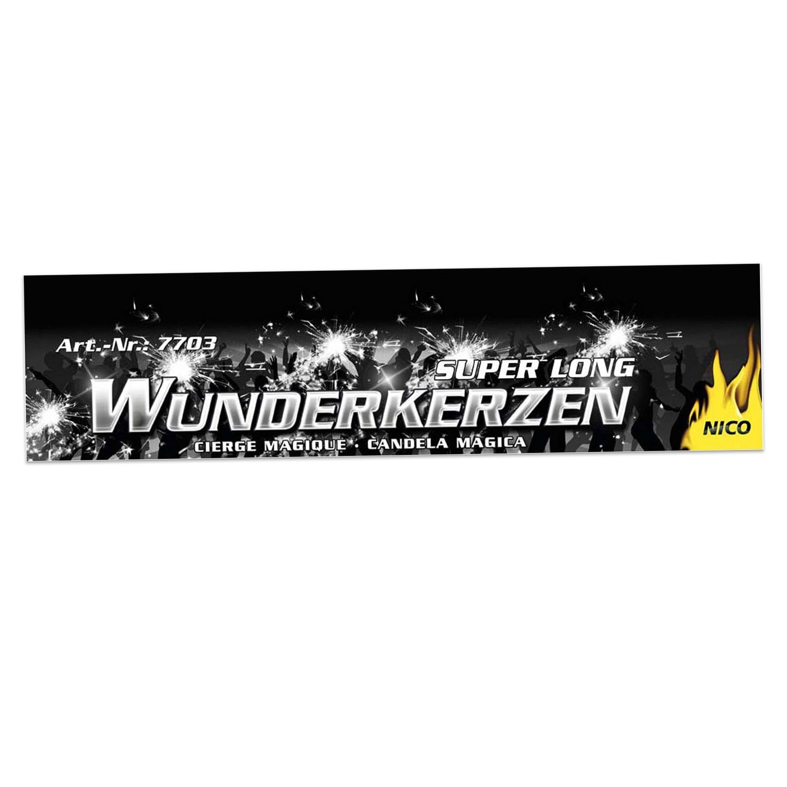 Nico Geburtstagskerze Wunderkerze SUPER LONG 30cm 10 Stück (1 Pack) günstig online kaufen