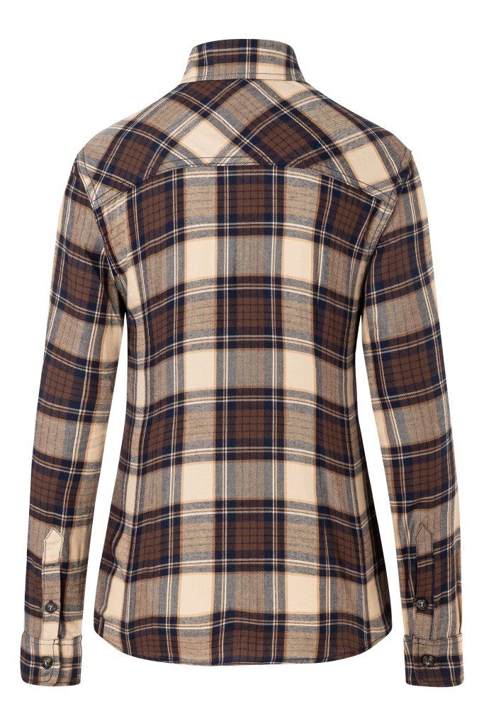 Karlowsky Fashion Flanellbluse KARLOWSKY Damen Flanellbluse URBAN-TREND Langarm Sahara kariert – Bild 3 von 5