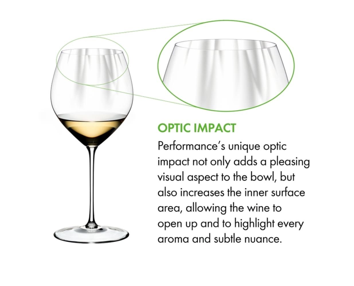 RIEDEL THE WINE GLASS COMPANY Weißweinglas Performance Chardonnay Gläser 727 ml 2er Set, 2-tlg., Glas