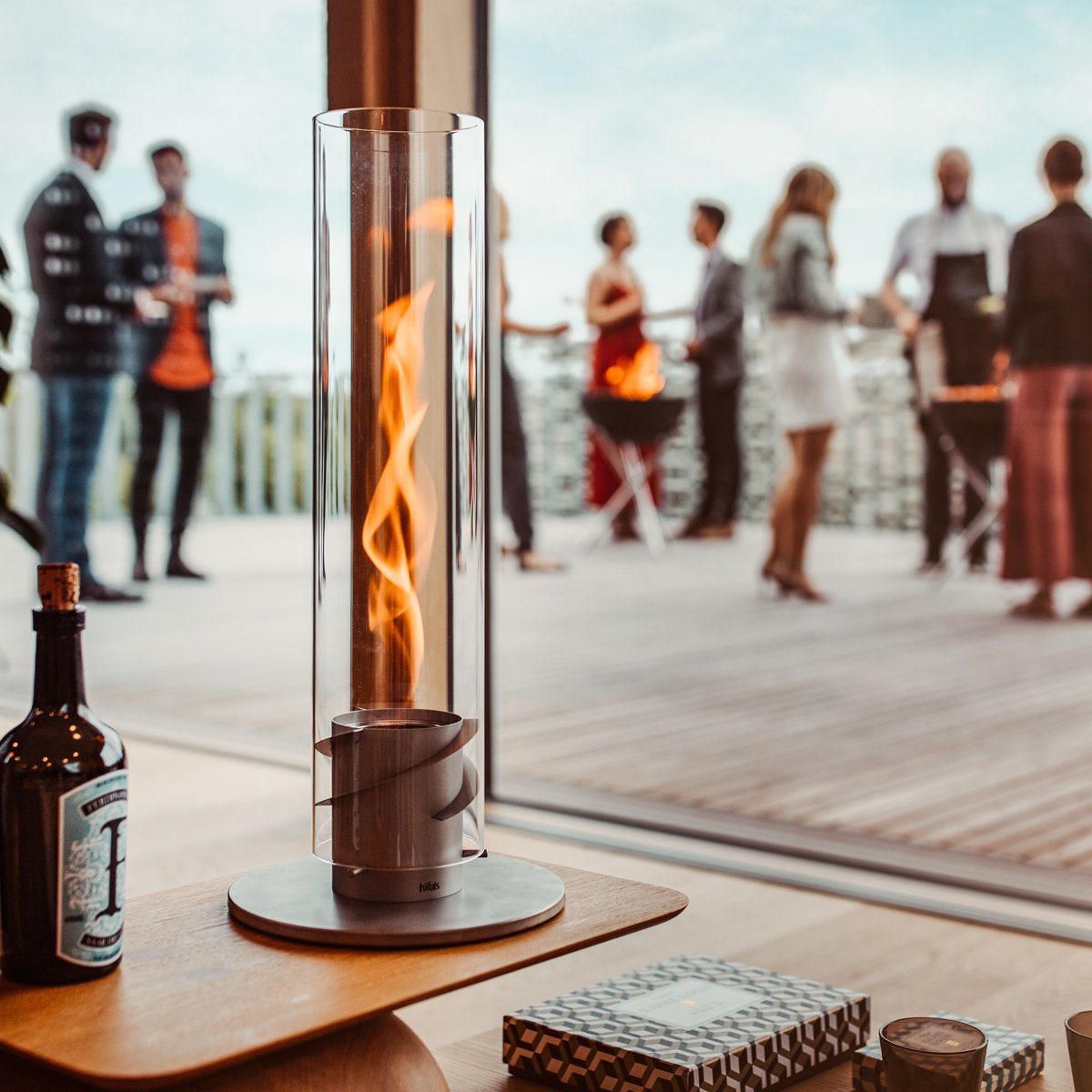 höfats Tischfeuer Glaszylinder (Ersatzteil für SPIN, Glaszylinder aus hitzebeständigem Borosilikatglas)