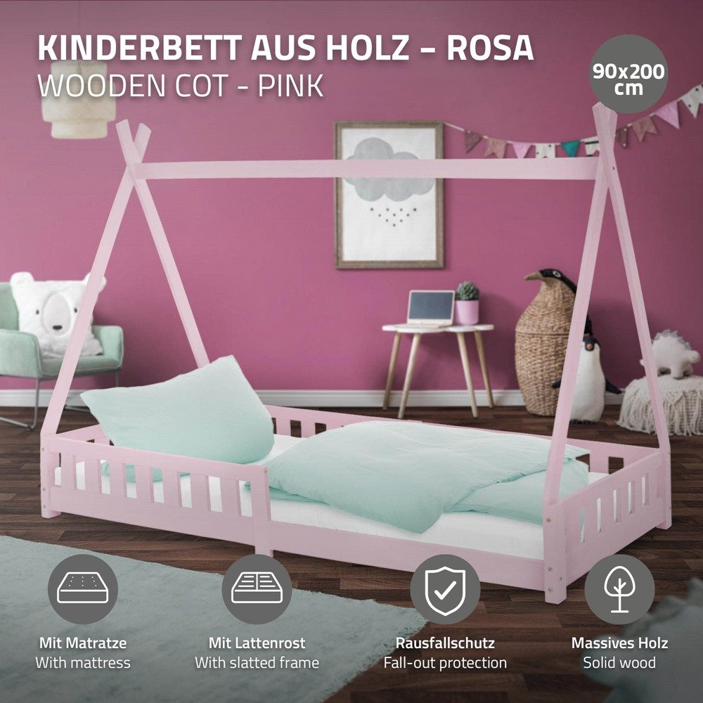 ML-DESIGN Spielbett Hausbett Tipi Zeltbett inkl. günstig online kaufen