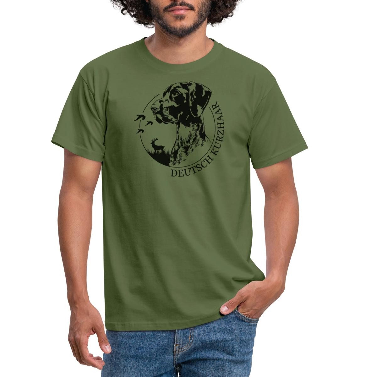 Spreadshirt T-Shirt Deutsch Kurzhaar Jagdhunde Portrait Hund Männer T-Shirt günstig online kaufen