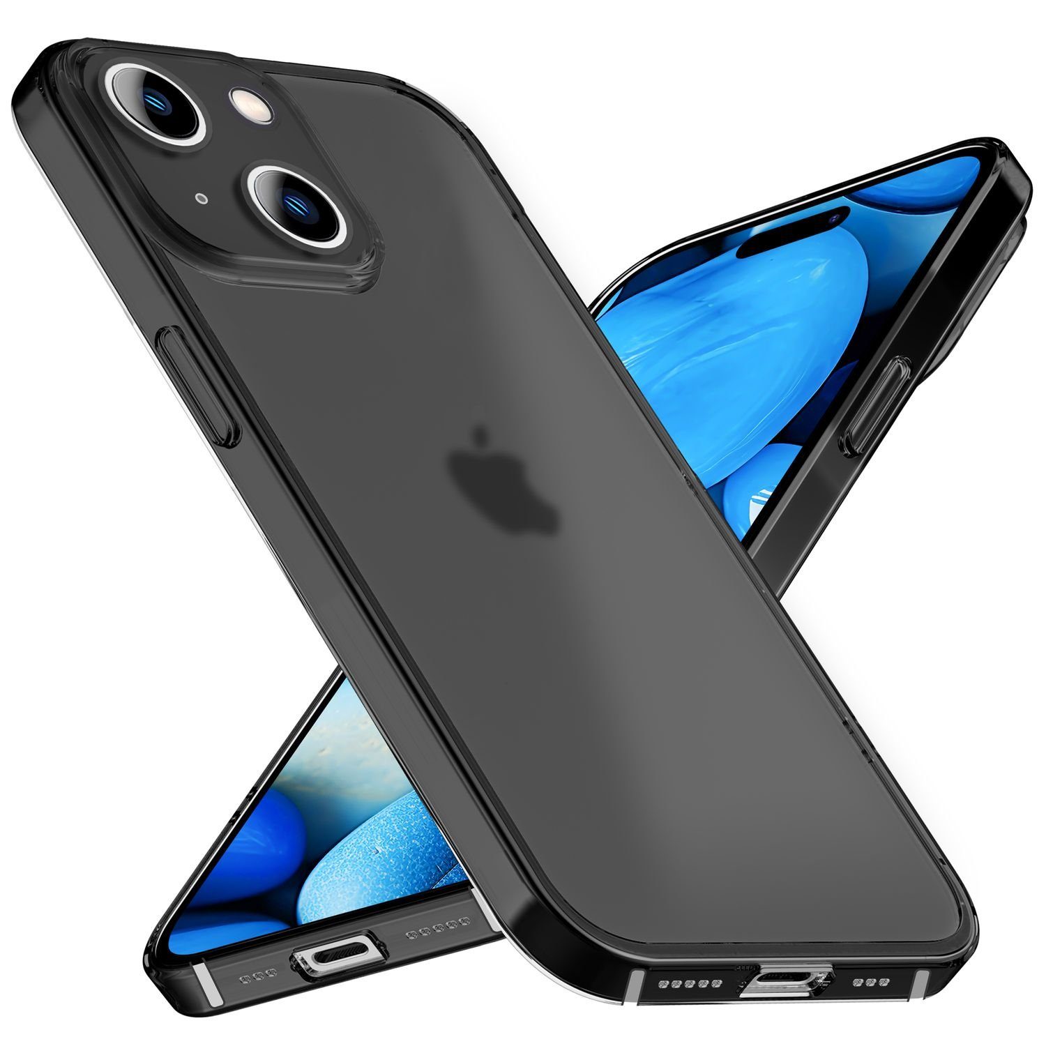 Nalia Smartphone-Hülle Apple iPhone 15 15,5 cm (6,1 Zoll), Halb-Transparent Hülle / Matt / Dünn / Hard Case / Anti-Fingerabdruck