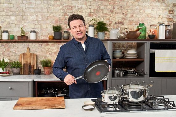 Tefal Bratpfanne »Jamie Oliver Cook's Direct«, Edelstahl (1-tlg), Antihaft-Beschichtung, Thermo-Signal-Technologie, genieteter Griff, für alle Herdarten, induktionsgeeigent, Edelstahl