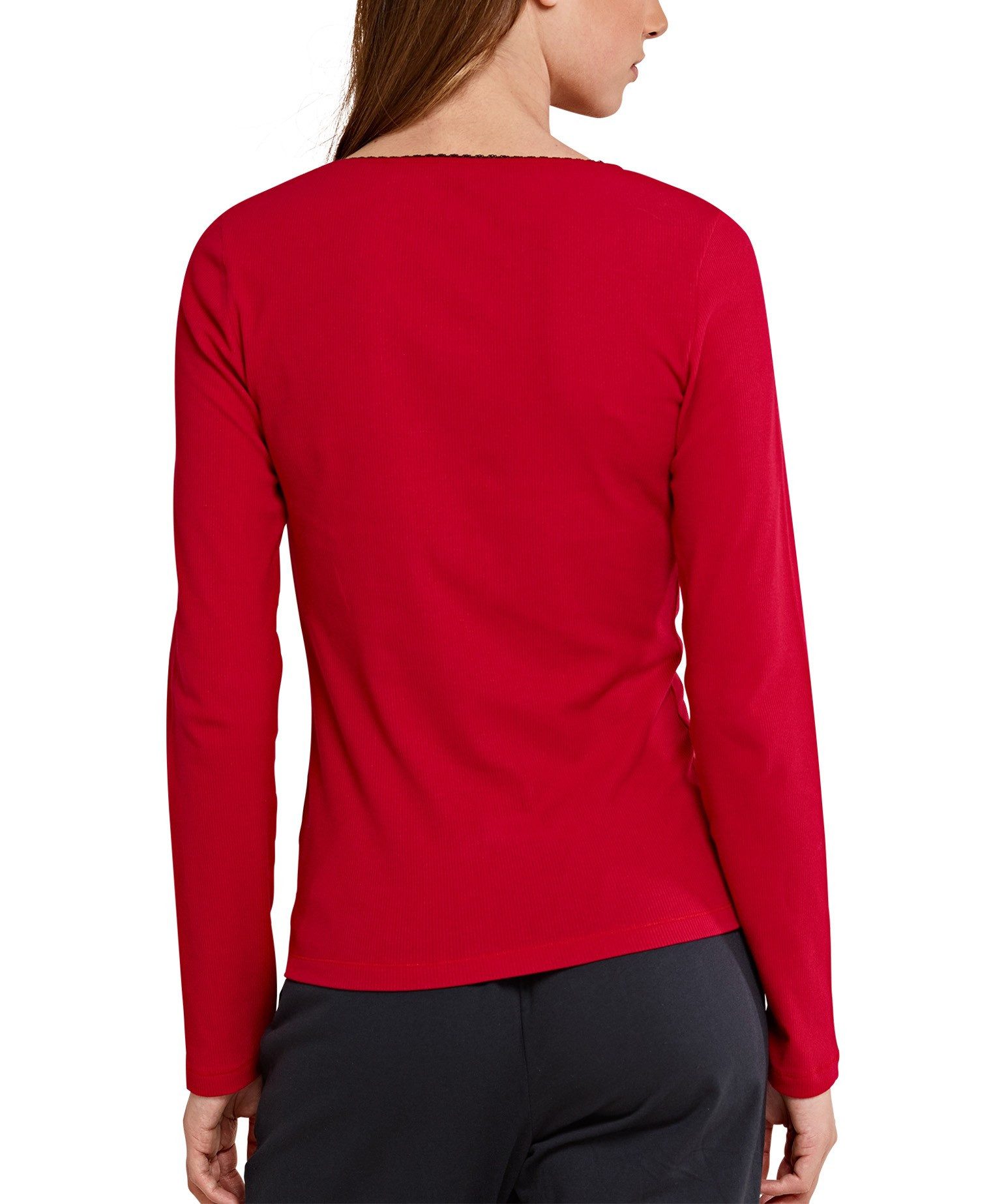 Schiesser Pyjamaoberteil Uncover Damen Pyjamaoberteil Schlafshirt Schlafanzugoberteil Baumwolle