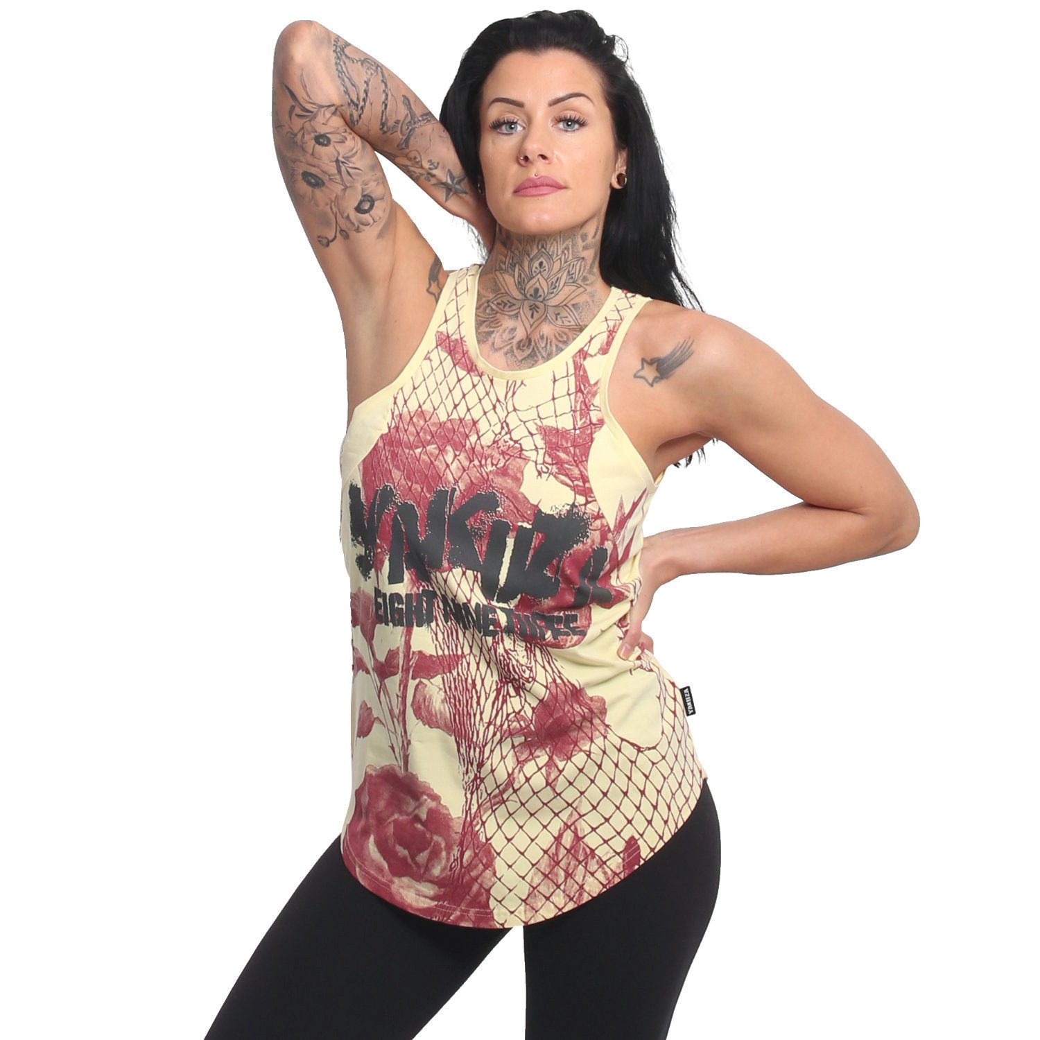 YAKUZA Tanktop Mesh Rose günstig online kaufen