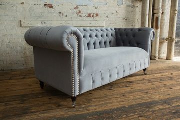 JVmoebel Chesterfield-Sofa Chesterfield Textil Sofa Couch big Sitz Polster Leder Stoff sofas xxl, Die Rückenlehne mit Knöpfen.