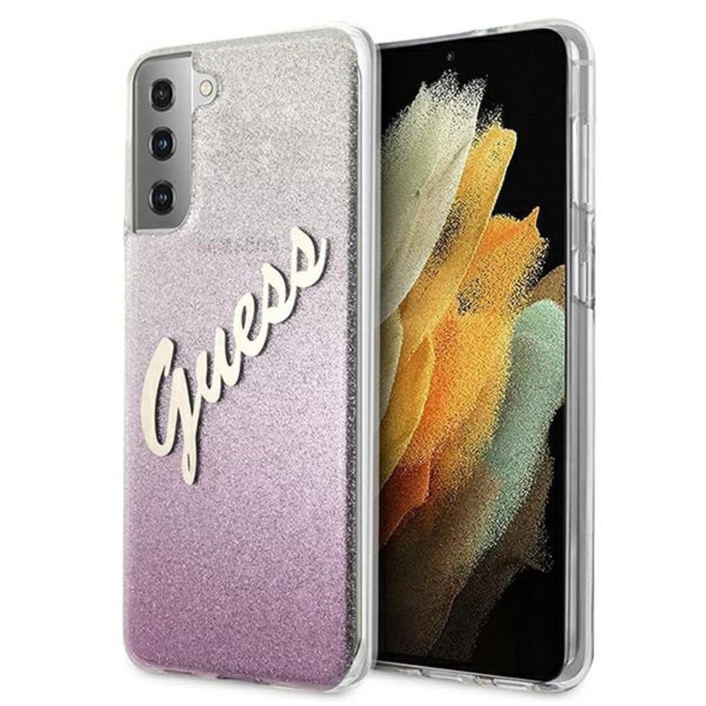 Guess Handyhülle »Guess Gradient Script Samsung Galaxy S21 Plus G996B Pink  Glitter Glitzer Case Cover Schutzhülle Etui« online kaufen | OTTO