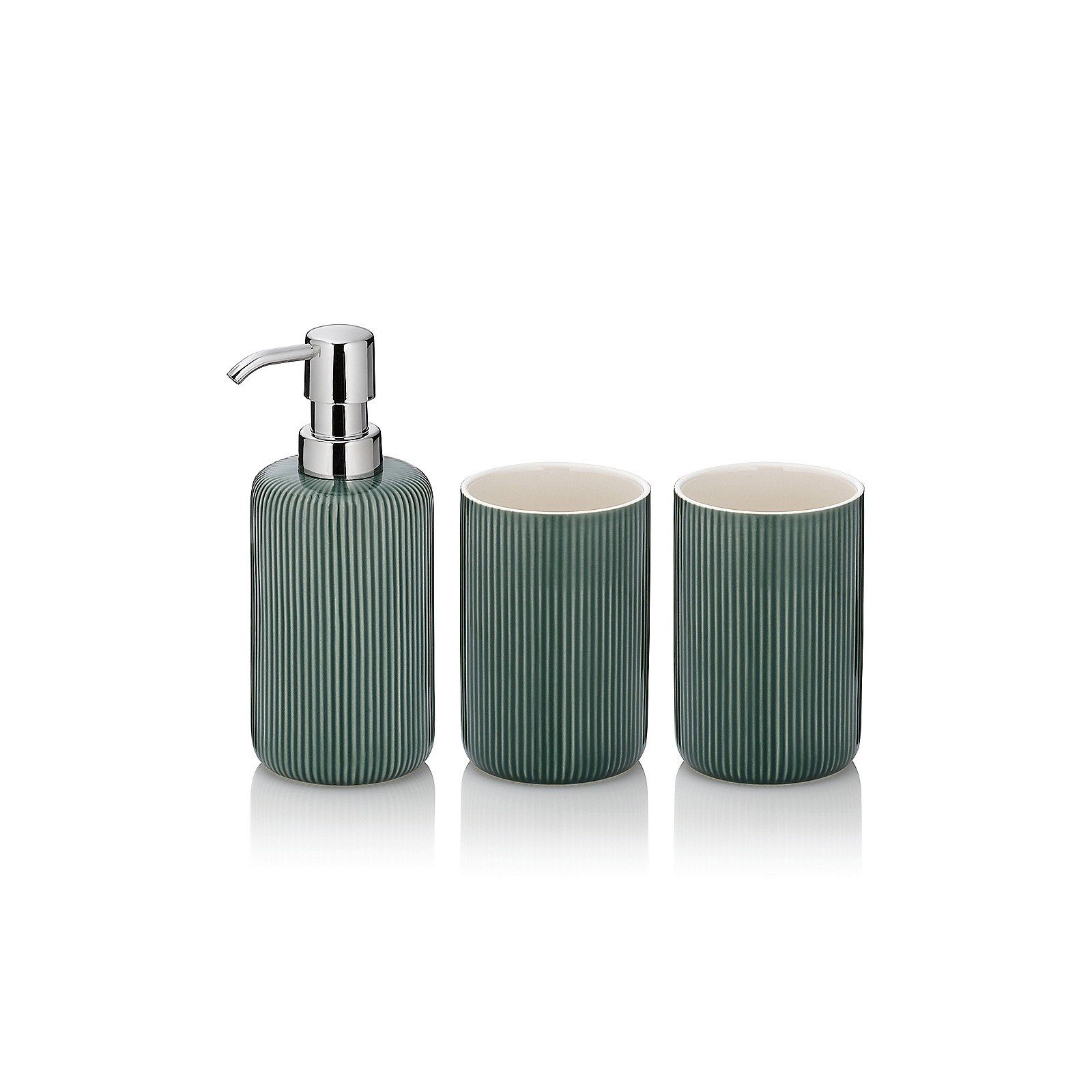 kela Badezimmer-Set Ava, bestehend aus Seifenspender 350 ml, 2x Becher günstig online kaufen