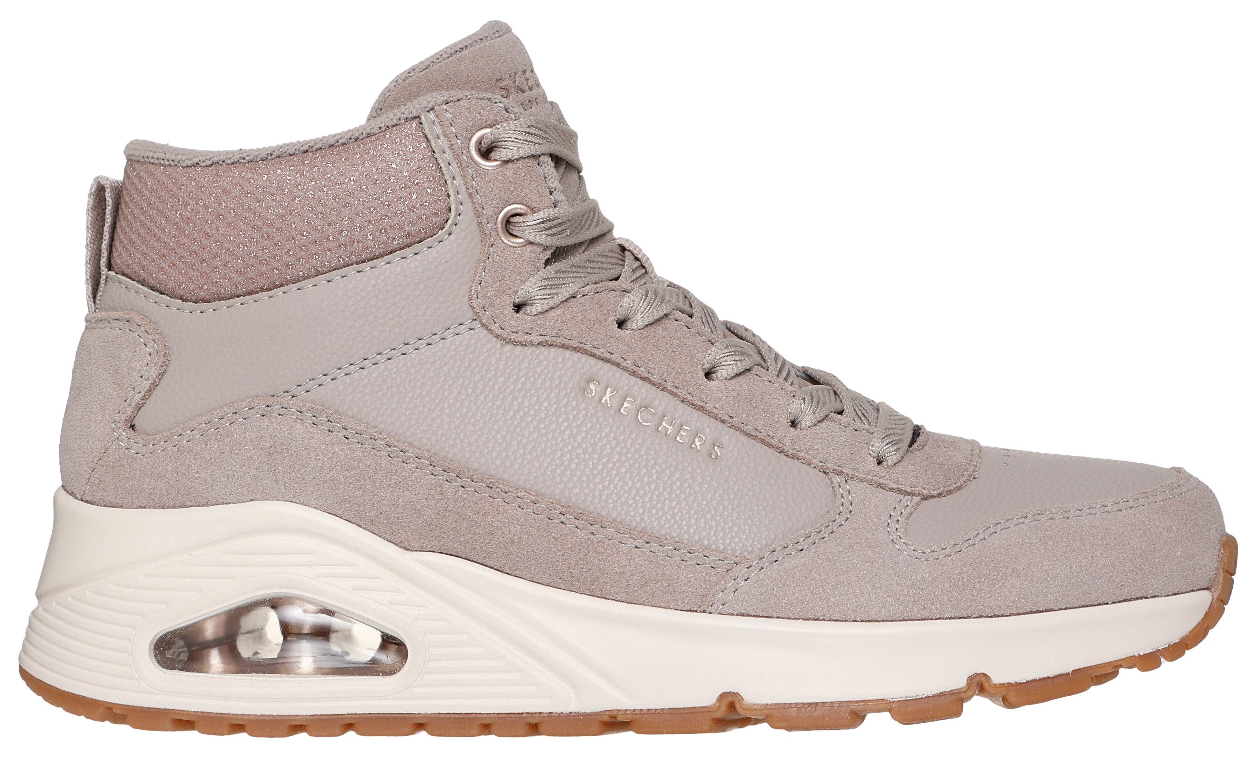 Skechers UNO-STACRE SHINE Keilsneaker High Top Sneaker, Schnürboots mit Luftkammern Sohle