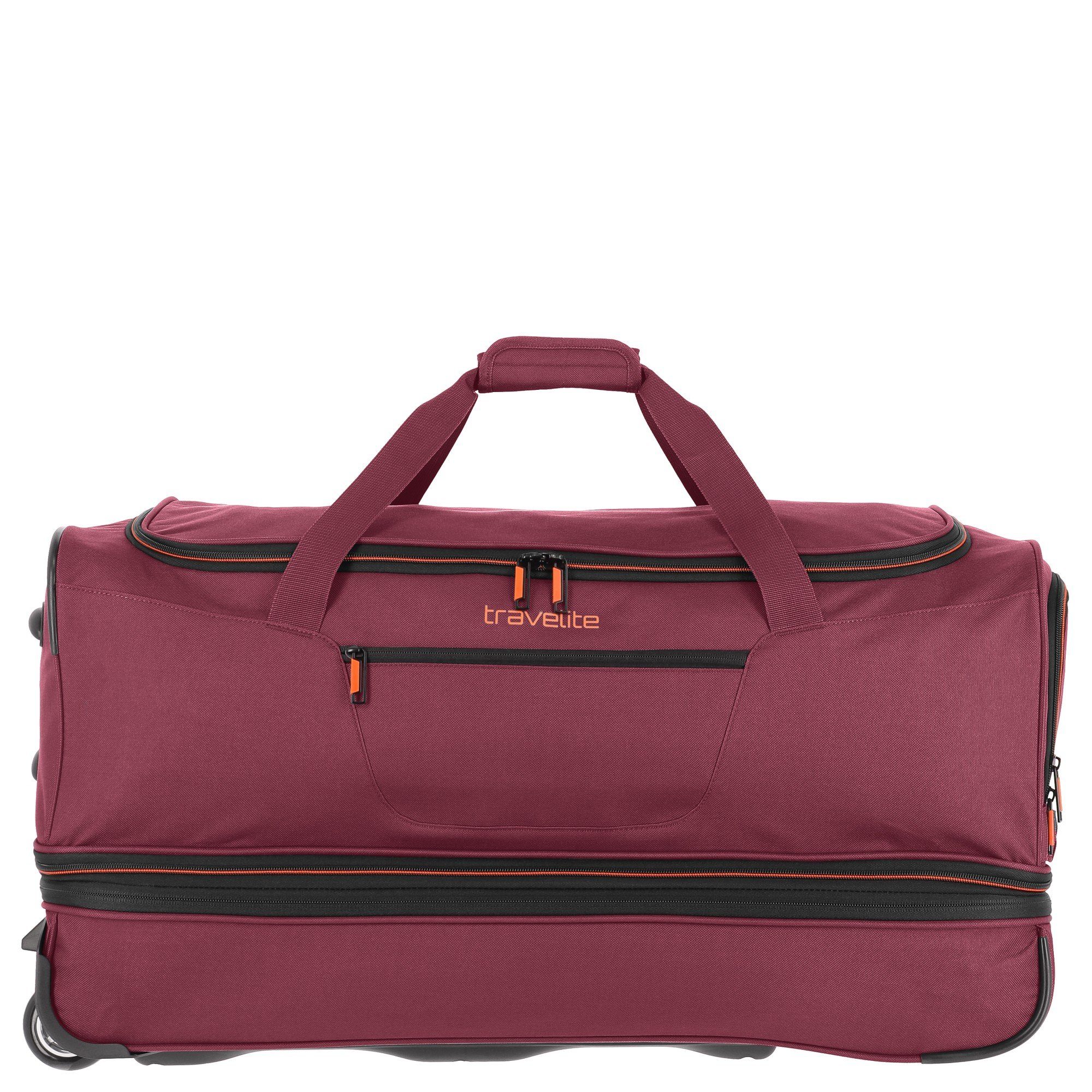 travelite Reisetasche Basics - Rollenreisetasche 98L 70 cm (1-tlg) bordeaux