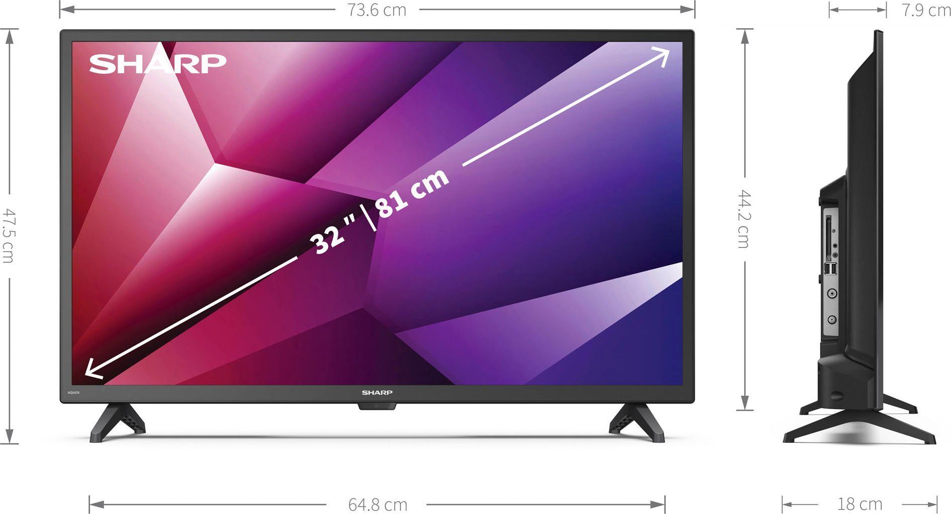 Sharp 1T-C32FIx LED-Fernseher HD ready, Android TV) (81 Zoll, cm/32