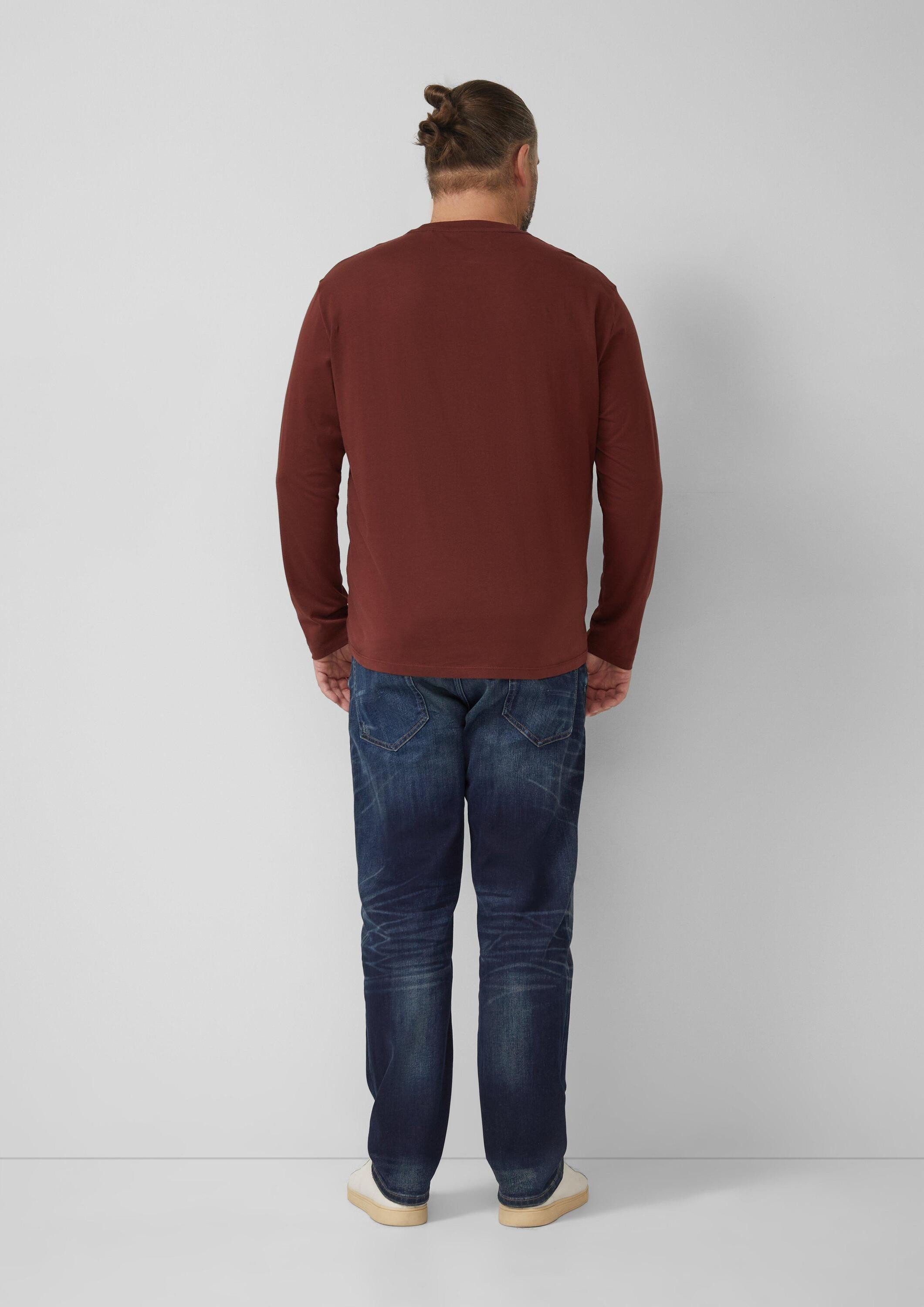 s.Oliver Langarmshirt T-Shirt Weiches Langarmshirt aus Baumwolle