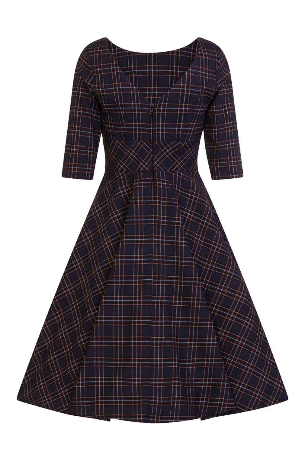 Hell Bunny A-Linien-Kleid Peebles 50s Dress Vintage Retro Tartan Muster Kariert