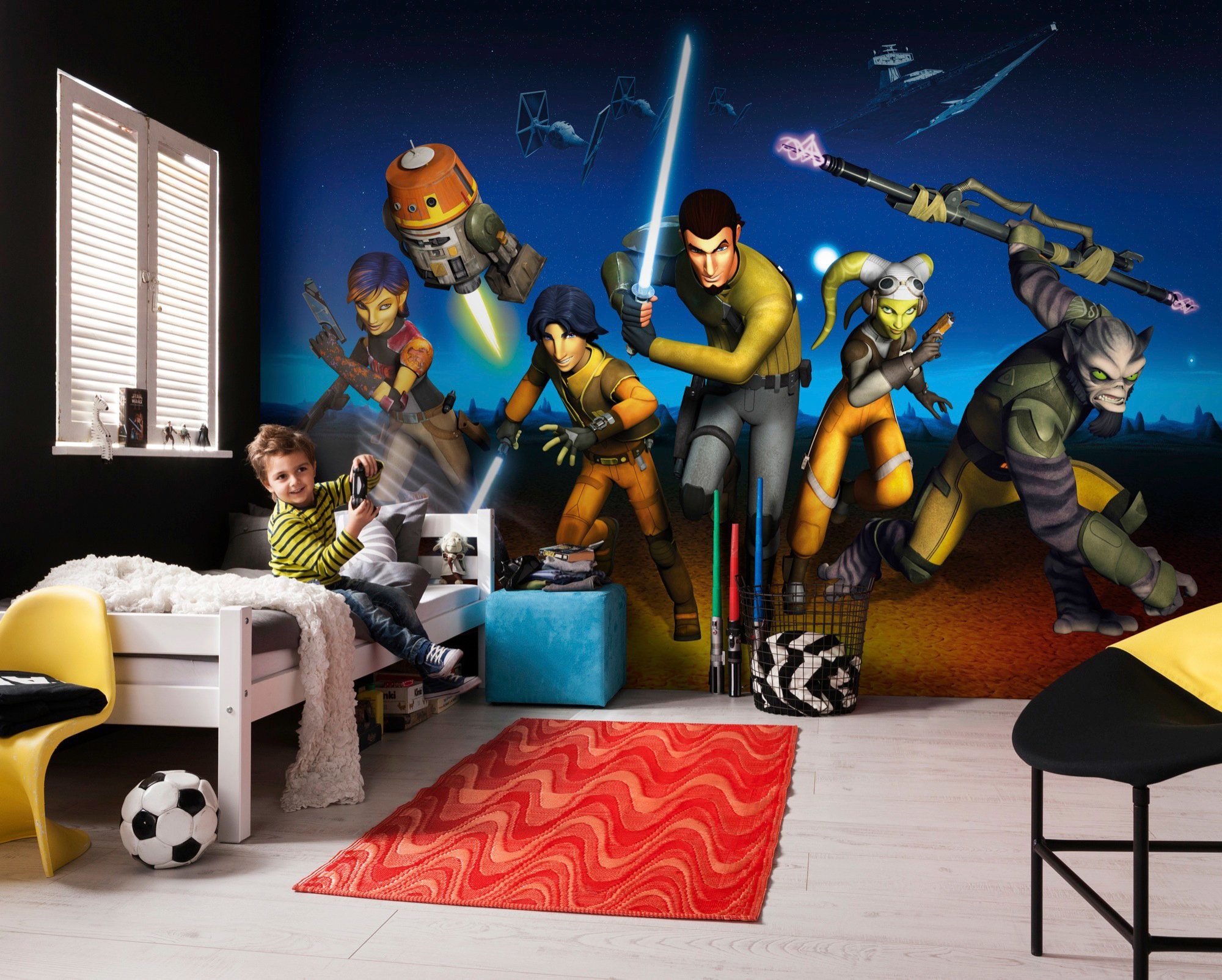 Komar Fototapete STAR WARS Rebels Run - Größe 368 x 254 cm, glatt, bedruckt, Kinderzimmer