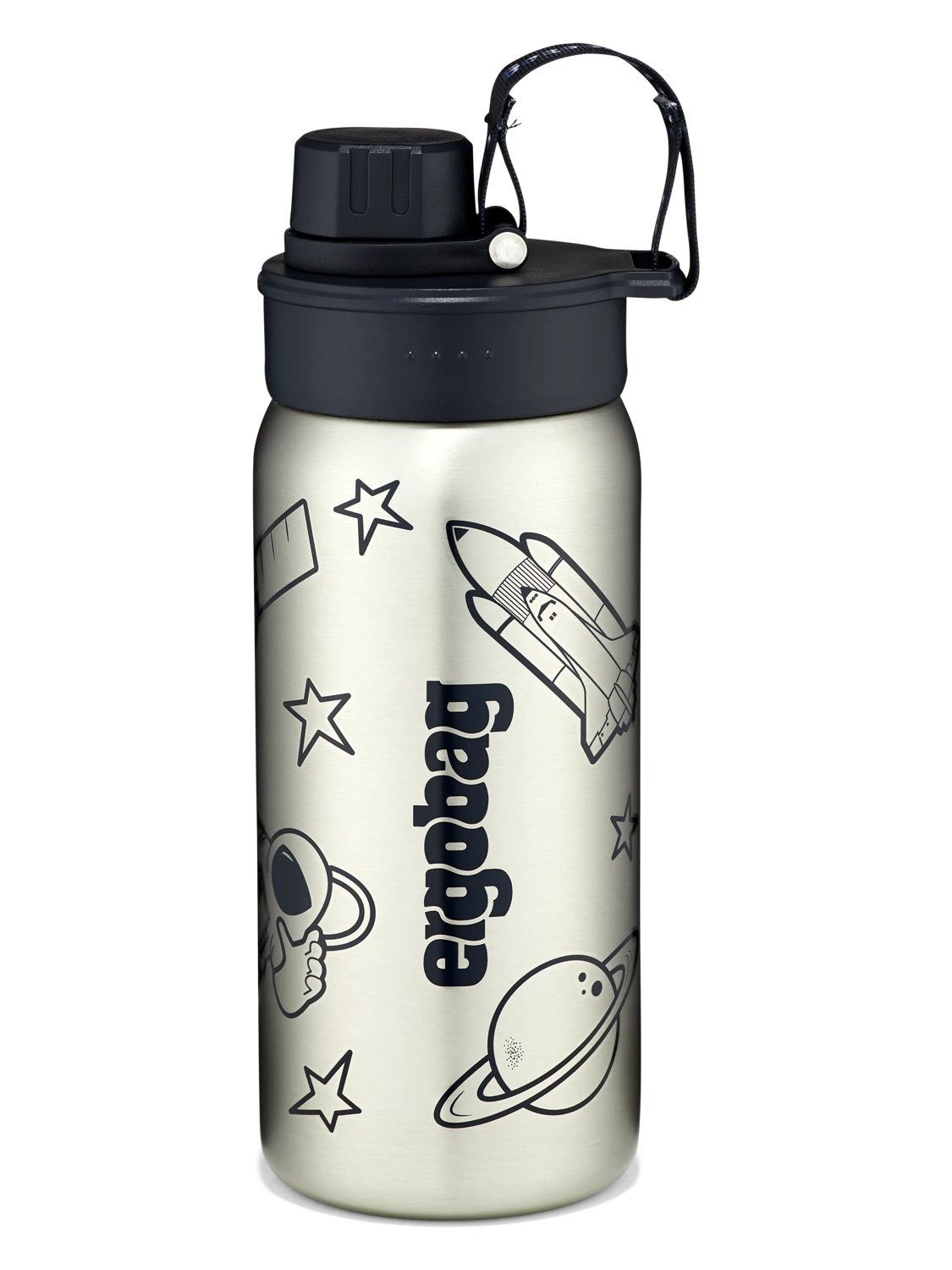 ergobag Trinkflasche Edelstahl Trinkflasche, auslaufsicher und kohlensäuregeeignet