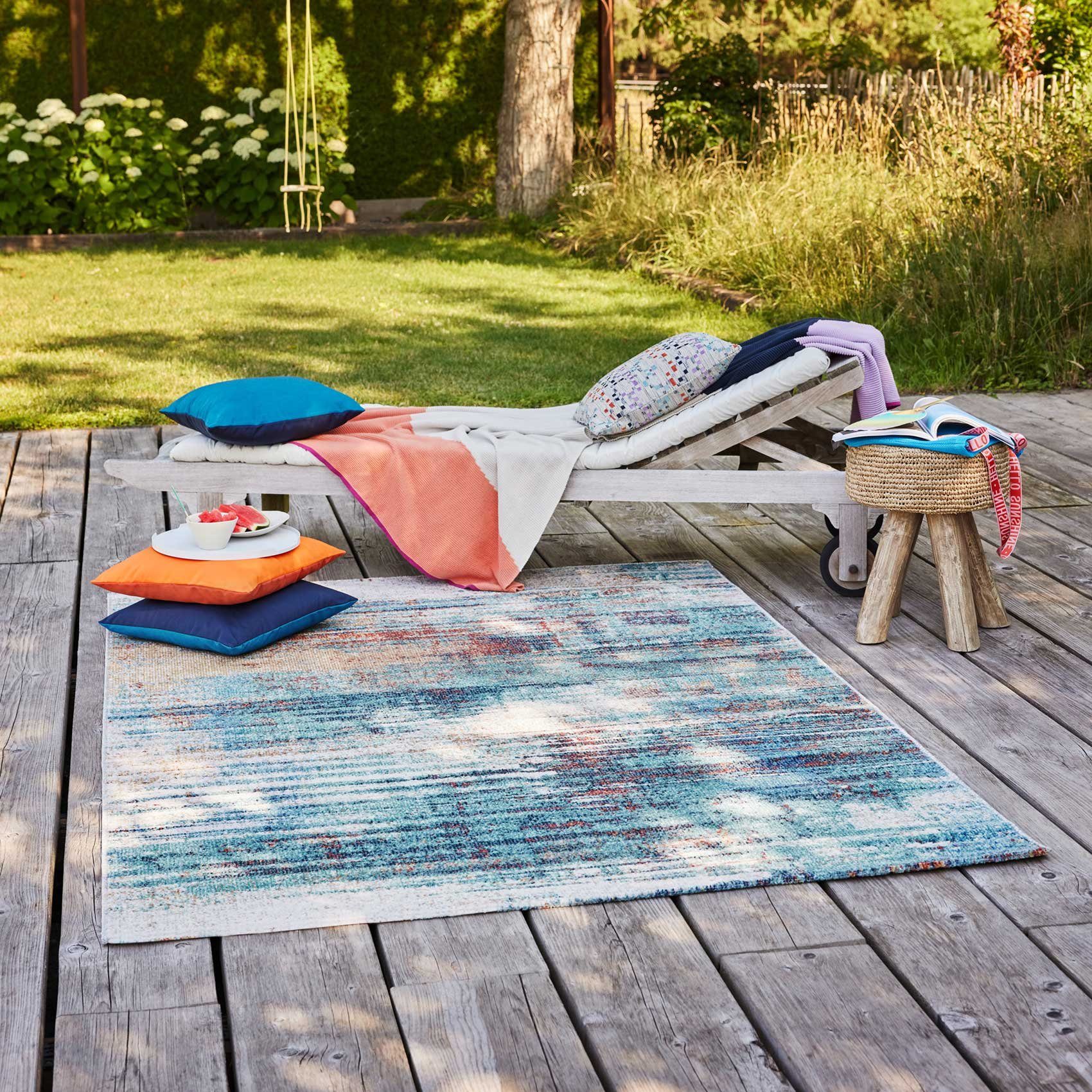 Esprit Outdoorteppich Elouisa ESP-54559, rechteckig, Höhe: 4 mm, modern, robust und pflegeleicht, geeignet für Terrasse, Balkon, Küche