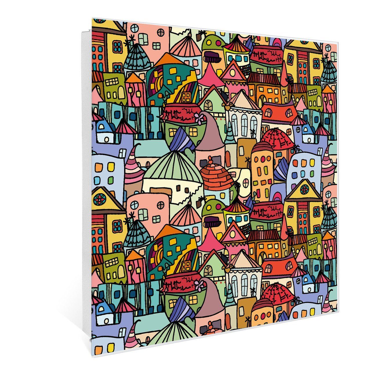 banjado Schlüsselkasten Glas Funky Town (Stahl günstig online kaufen