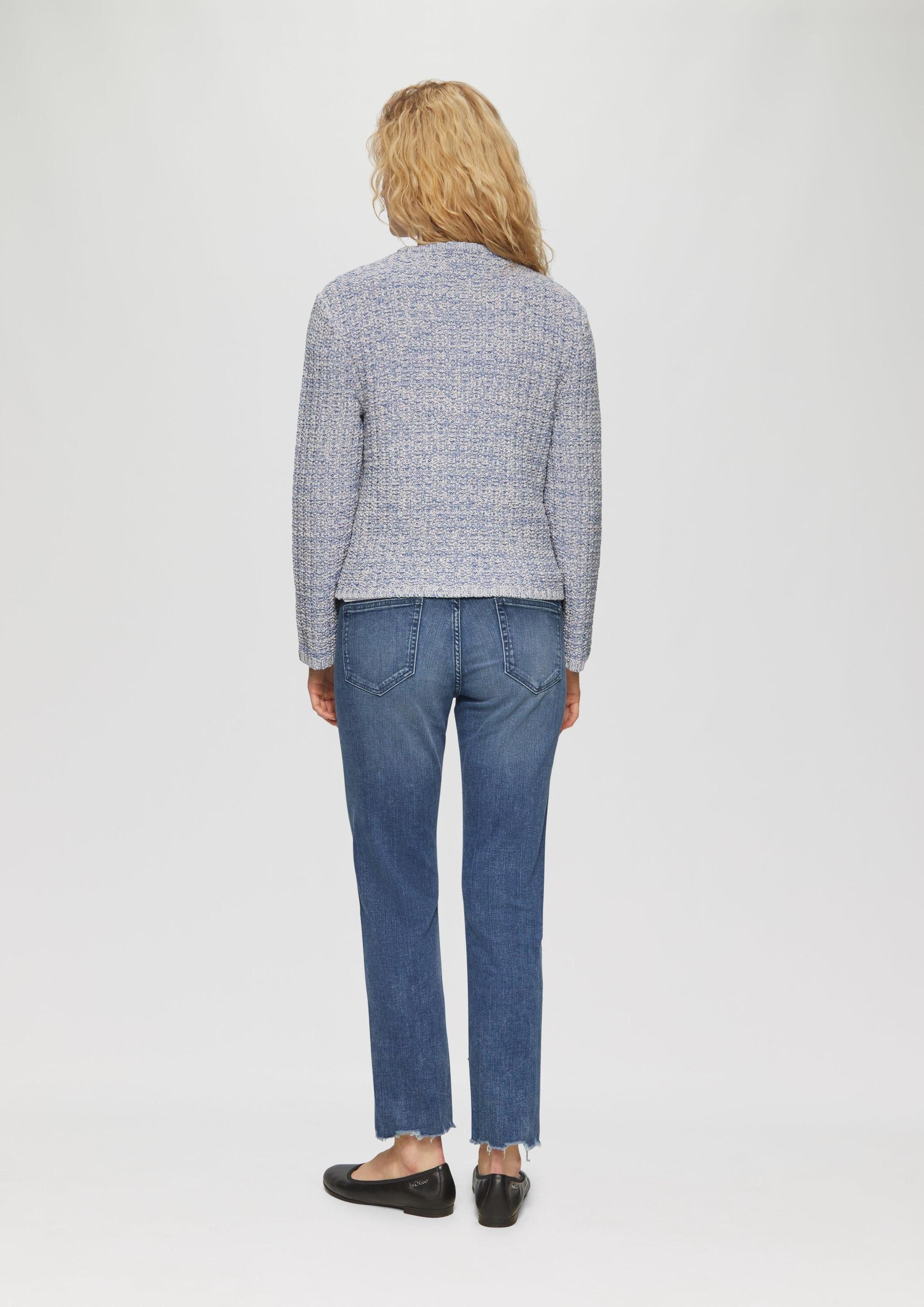 s.Oliver Cardigan Strickjacke Strukturierte Strickjacke in Melange-Optik