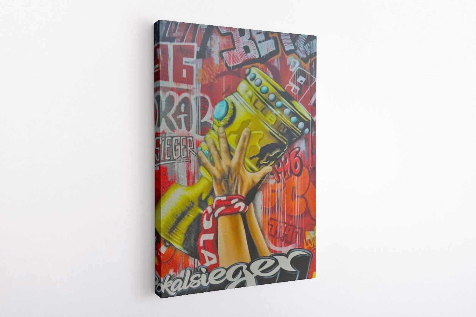 A.S. Création Leinwandbild FCK Maltag-Graffiti Pokalsieger „De Pott in de Palz“ Leinwand 90x60cm