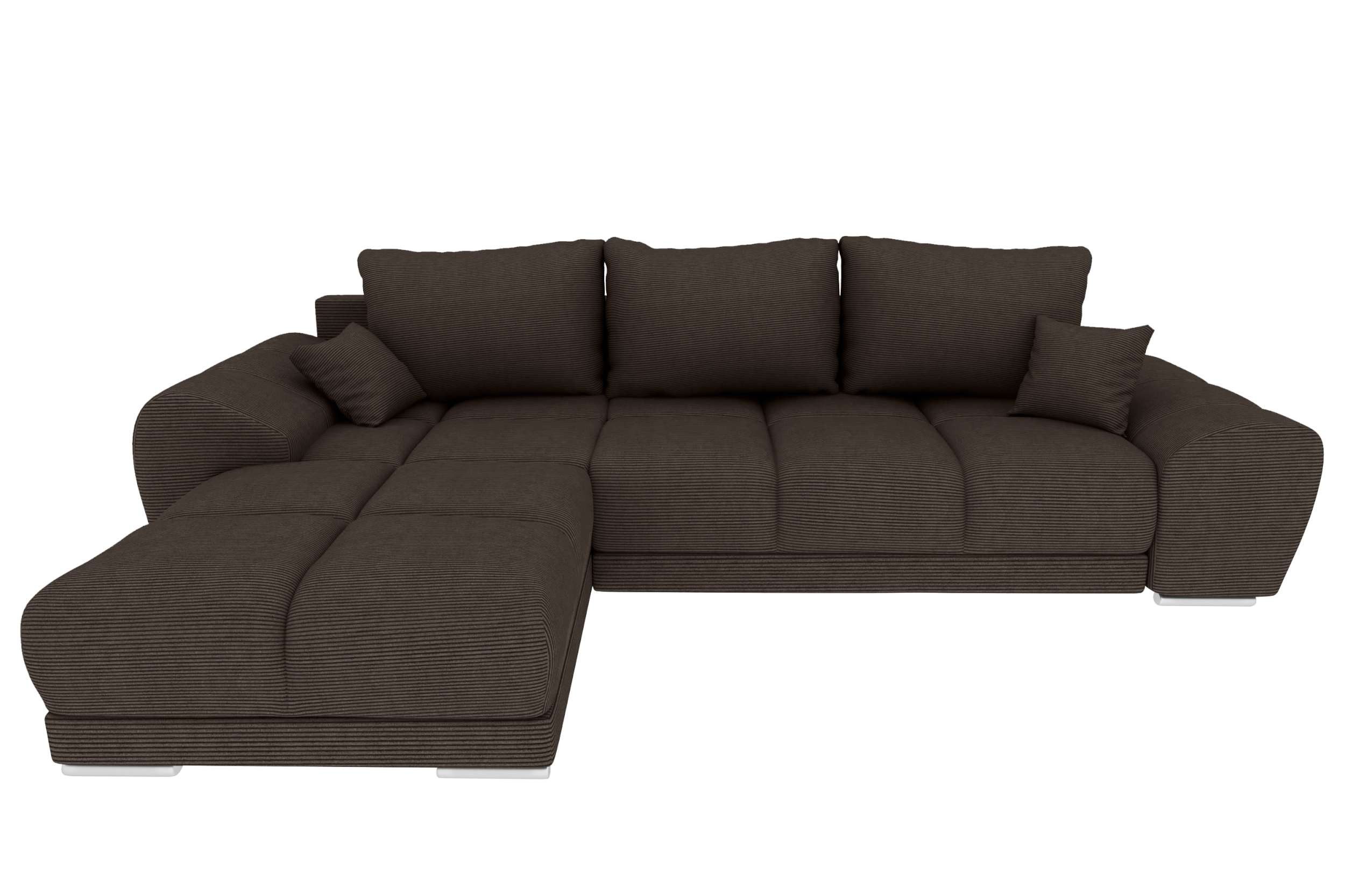 99rooms Ecksofa Antalya, Sofa L-Form, Eckcouch, mit Rückenkissen, Schlaffunktion, Cordstoff POSO