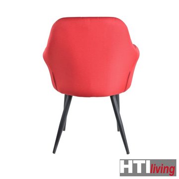 HTI-Living Esszimmerstuhl Stuhl Albany Webstoff Rot (Stück, 1 St), Esszimmerstuhl Armlehnenstuhl Polsterstuhl
