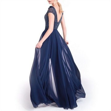 AFAZ New Trading UG Abendkleid Damen Anzughose Strampelhöschen Langes Kleid mit V-Ausschnitt