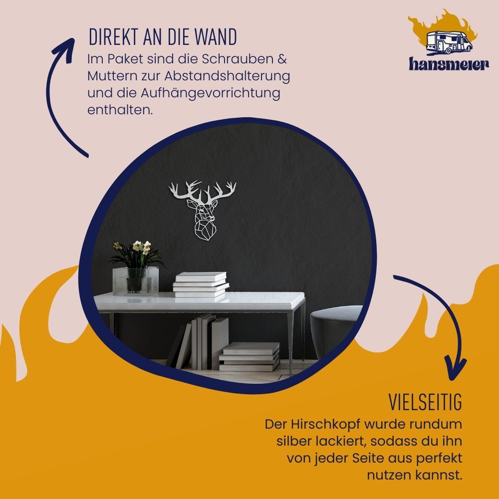Hansmeier Wanddekoobjekt Wanddeko aus Metall, Wasserfest, Für Außen, Innen, Balkon & Garten