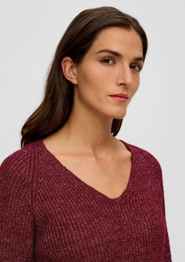 s.Oliver Strickpullover Strickpullover mit Rippstruktur