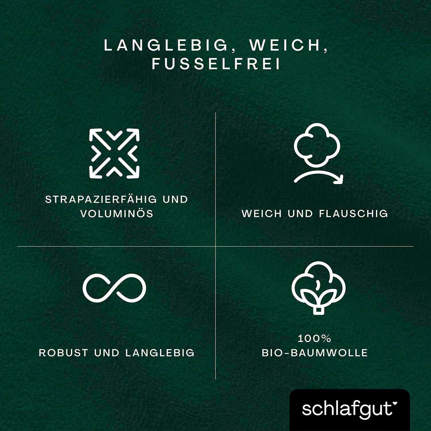 Schlafgut Bettlaken Frottex Spannbettlaken, Frottee, Gummizug: rundum, (1 Stück), MADE IN GREEN by OEKO-TEX® – Bild 3 von 5