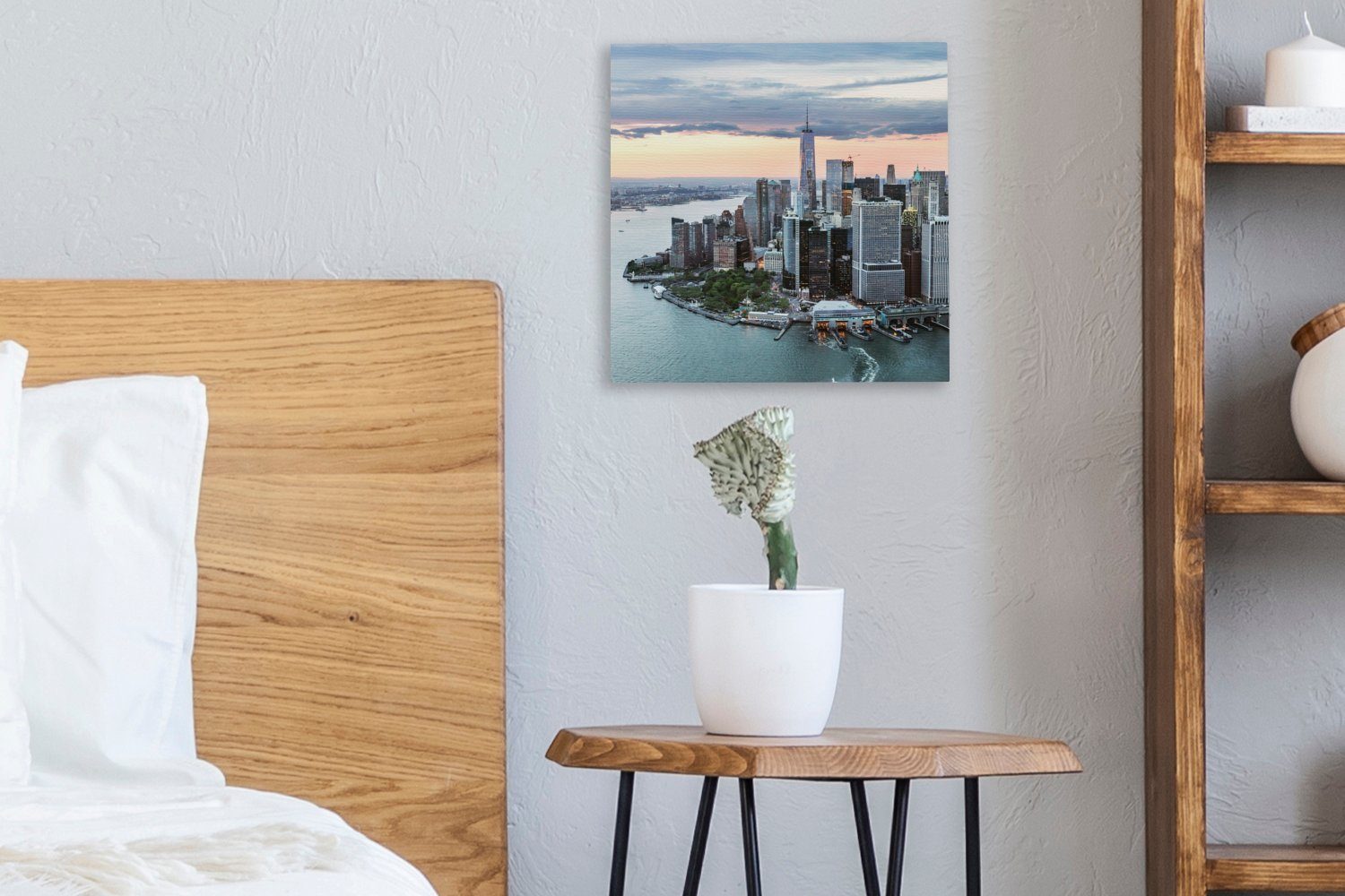 York, OneMillionCanvasses® von Leinwandbild (1 für Schlafzimmer Leinwand St), New Luftaufnahme Bilder Wohnzimmer
