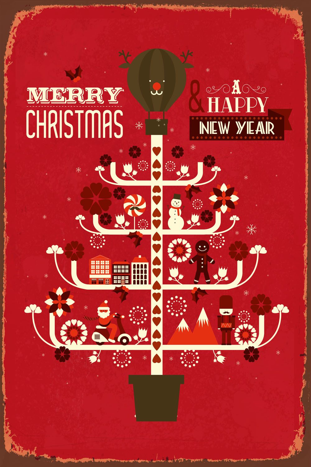 queence Alu-Dibond-Druck Weihnachtsbaum, Weihnachten, Weihnachtsbaum (1 St), Merry Christmas, Schild