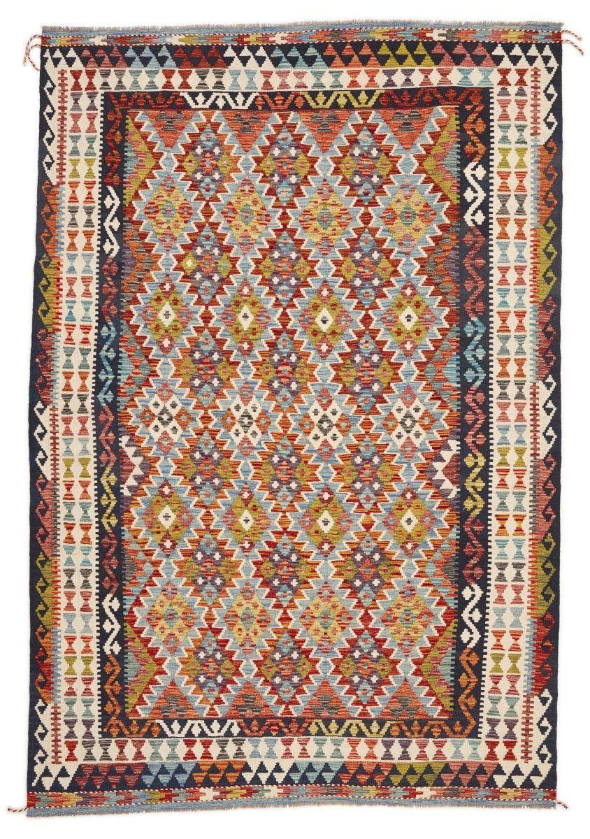 Orientteppich Kelim Afghan 201x296 Handgewebter Orientteppich, Nain Trading, rechteckig, Höhe: 3 mm