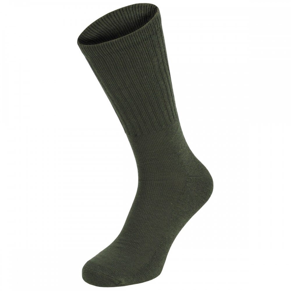 MFH Wandersocken Army Socke, 47/49 mit halblang, oliv, 3 Pack Paar) - 3-Paar, Plüschsohle 3-er (Packung