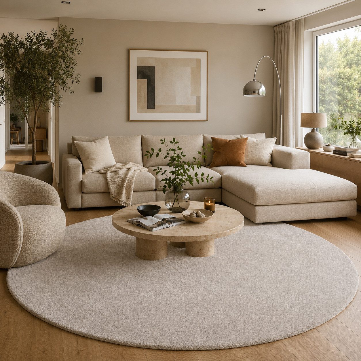 Snapstyle Hochflor-Teppich Super Soft Hochflorteppich Livorno Rund, Rund, Höhe: 17 mm