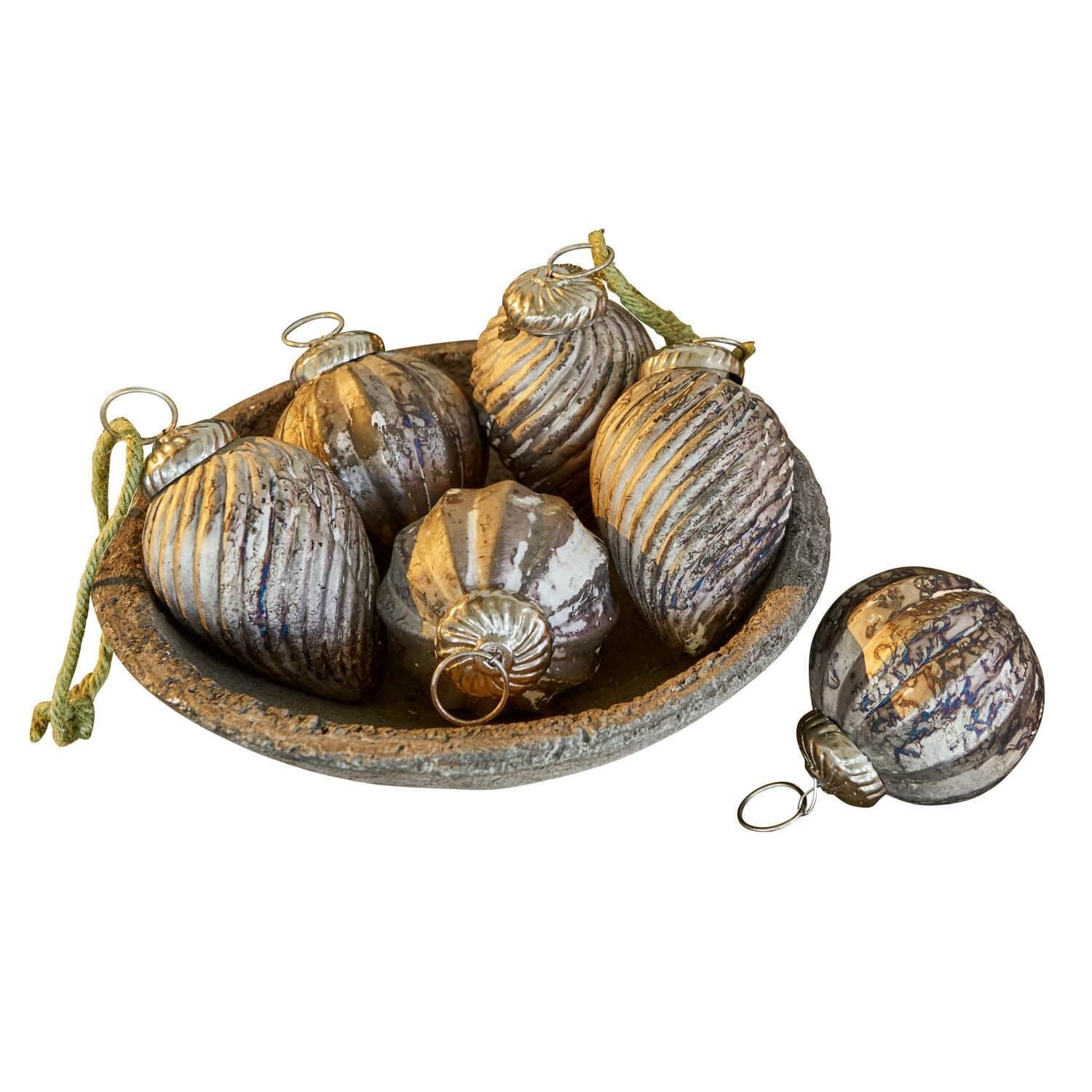 Mirabeau Christbaumschmuck Weihnachtsschmuck 6er Set Miras antiksilber, none