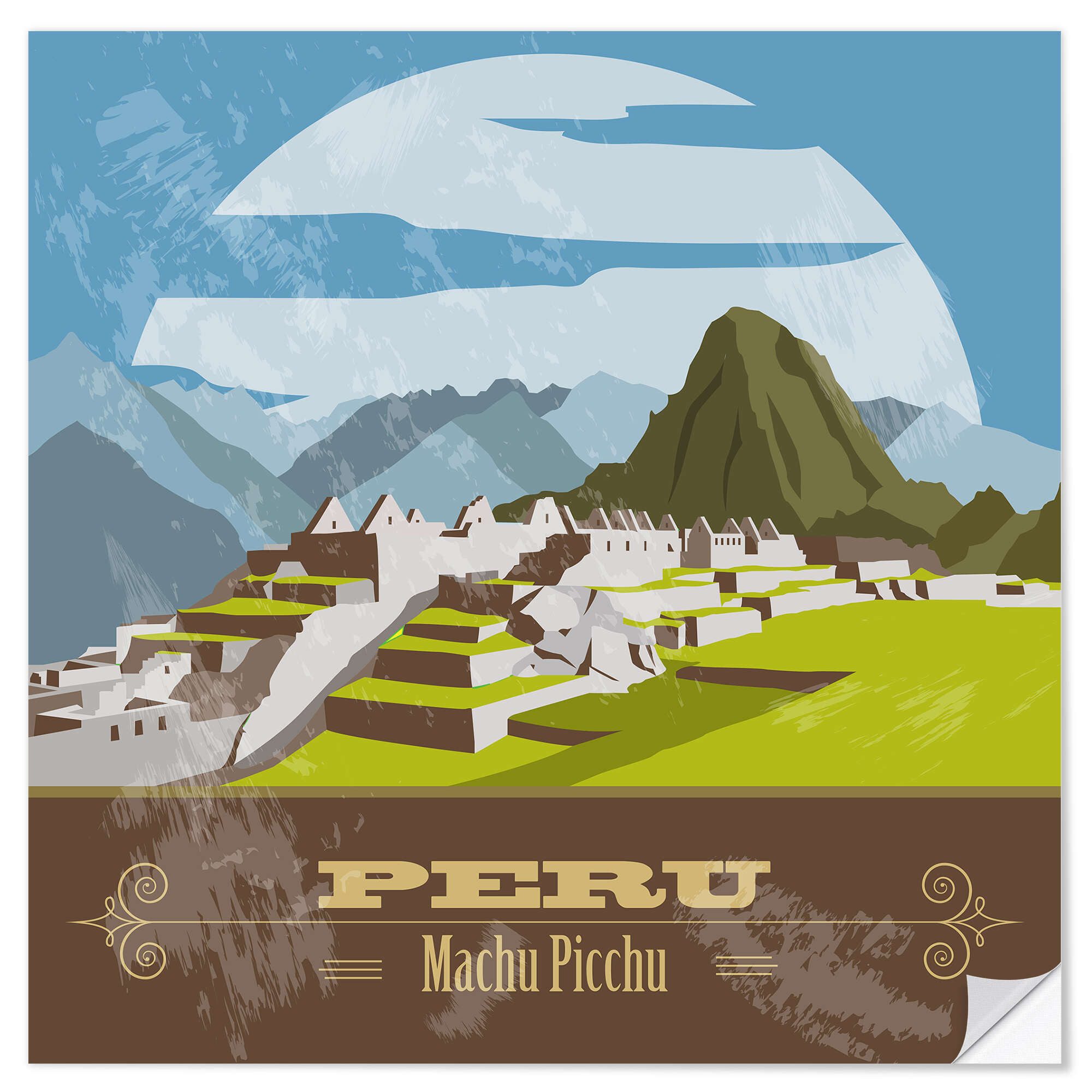 Posterlounge Wandfolie Editors Choice, Peru - Machu Picchu, Illustration