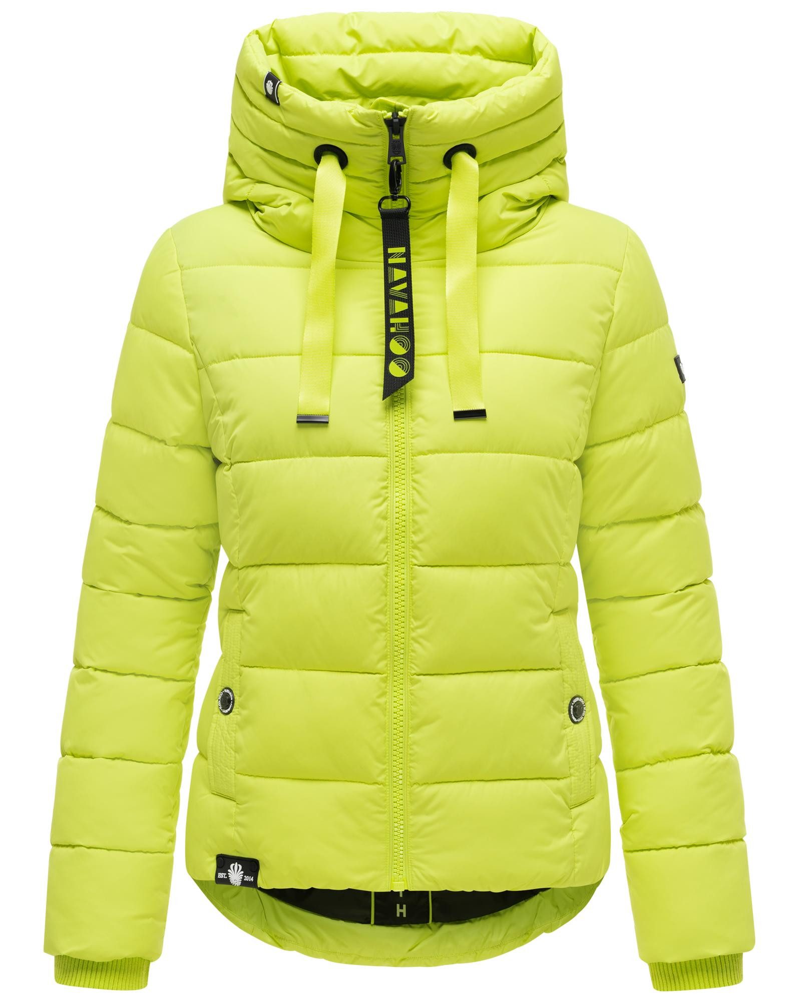 Navahoo Steppjacke Amayaa stylische Damen Winterjacke mit coolen Applikationen