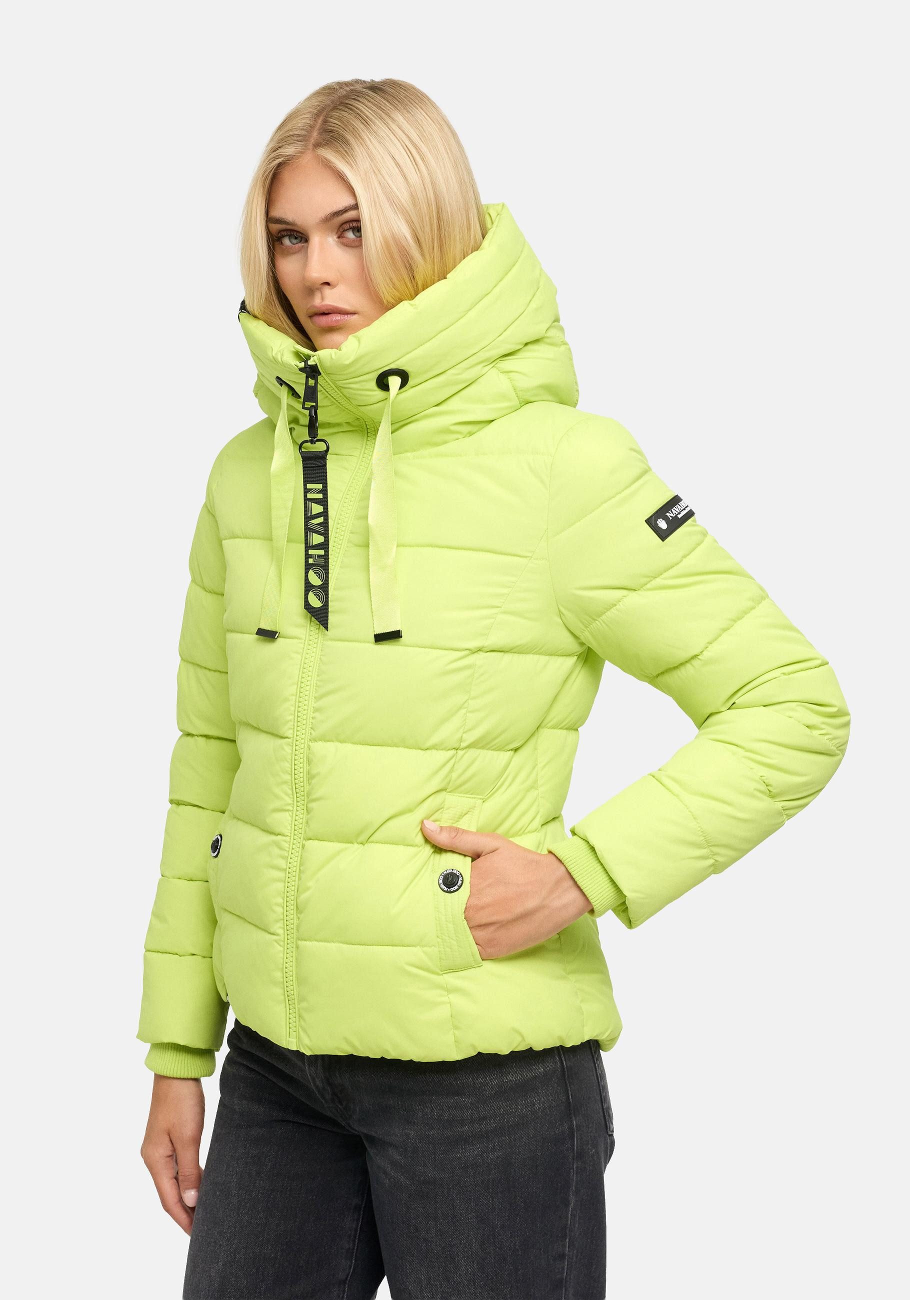 Navahoo Steppjacke Amayaa stylische Damen Winterjacke mit coolen Applikationen