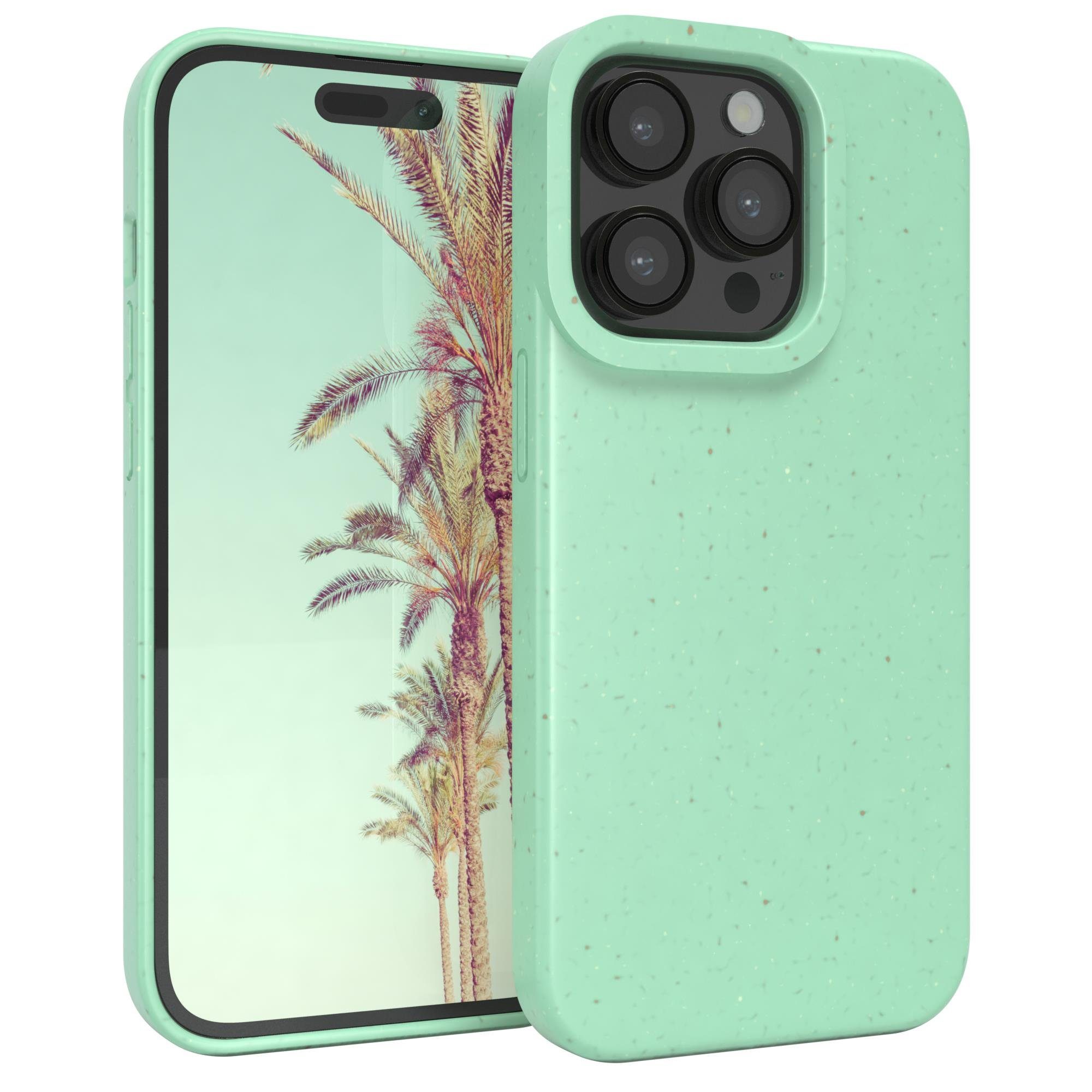 EAZY CASE Handyhülle Bio Case für Apple iPhone 14 Pro 6,1 Zoll, Slimcover aus Pflanzenfasern Schutzhülle kratzfest phone case Grün