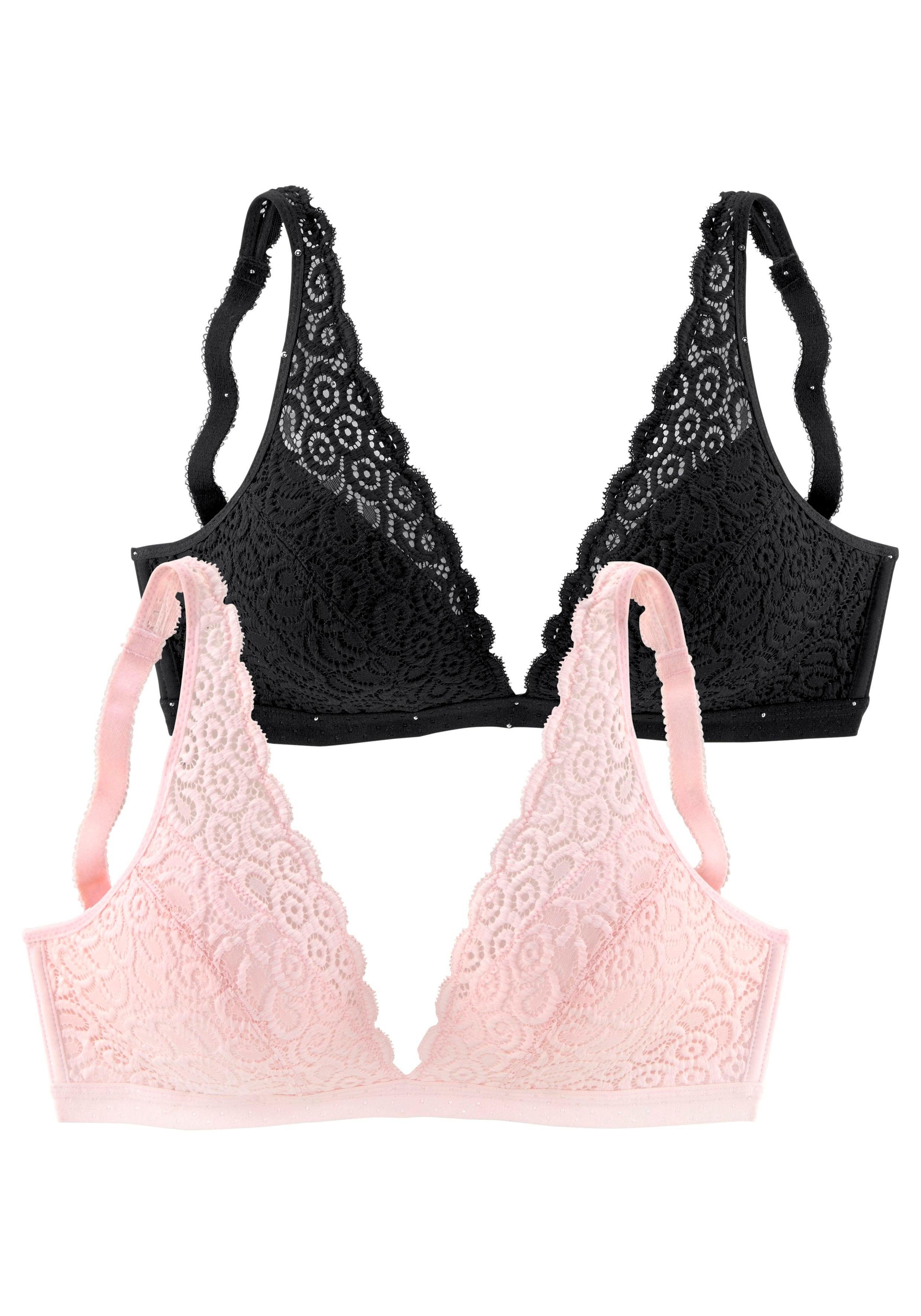 petite fleur Bralette-BH (Packung, 2 Stück) ohne Bügel aus Spitze, Dessous. € 39,99, (€ 20,00 pro 1 Stk).