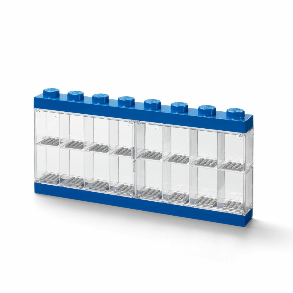 NHG Vitrine LEGO Minifigure Display Case 16 - Blue perfekt für LEGO-Figuren