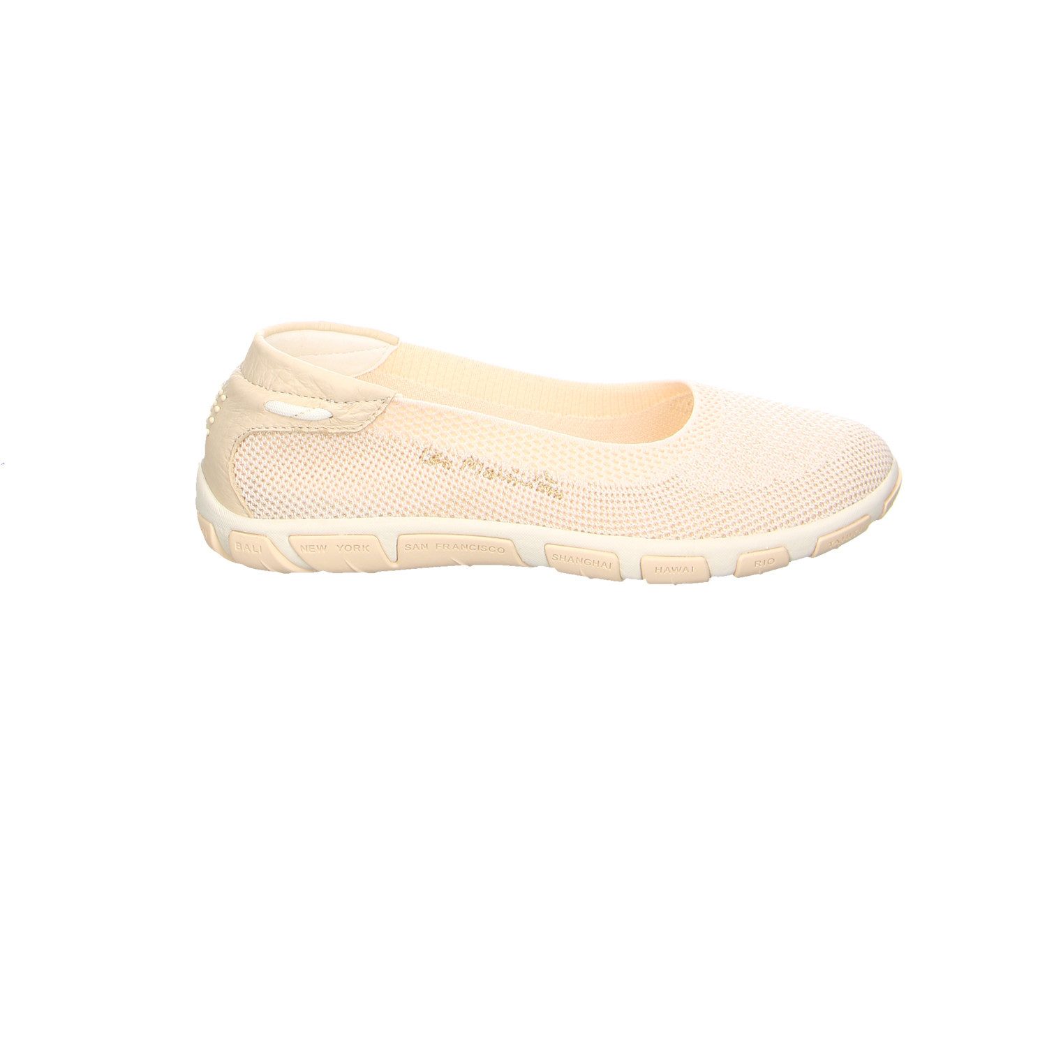 tbs Tamaris Jiviana-c7g73 Leinen-Stoff Ballerinen beige Ballerina