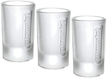 Jägermeister Schnapsglas Frosted Club Shotgläser 6Stk - Shot Gläser 4cl, Schnapsglas Shotglas, Glas, Vodka, Tequila, ideal für Gastronomie, Club, Bar, Party, Karneval