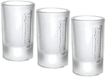 Jägermeister Schnapsglas Frosted Club Shotgläser 12er - Shot Gläser 2cl, Schnapsglas Shotglas, Glas, Vodka, Tequila, ideal für Gastronomie, Club, Bar, Party, Karneval