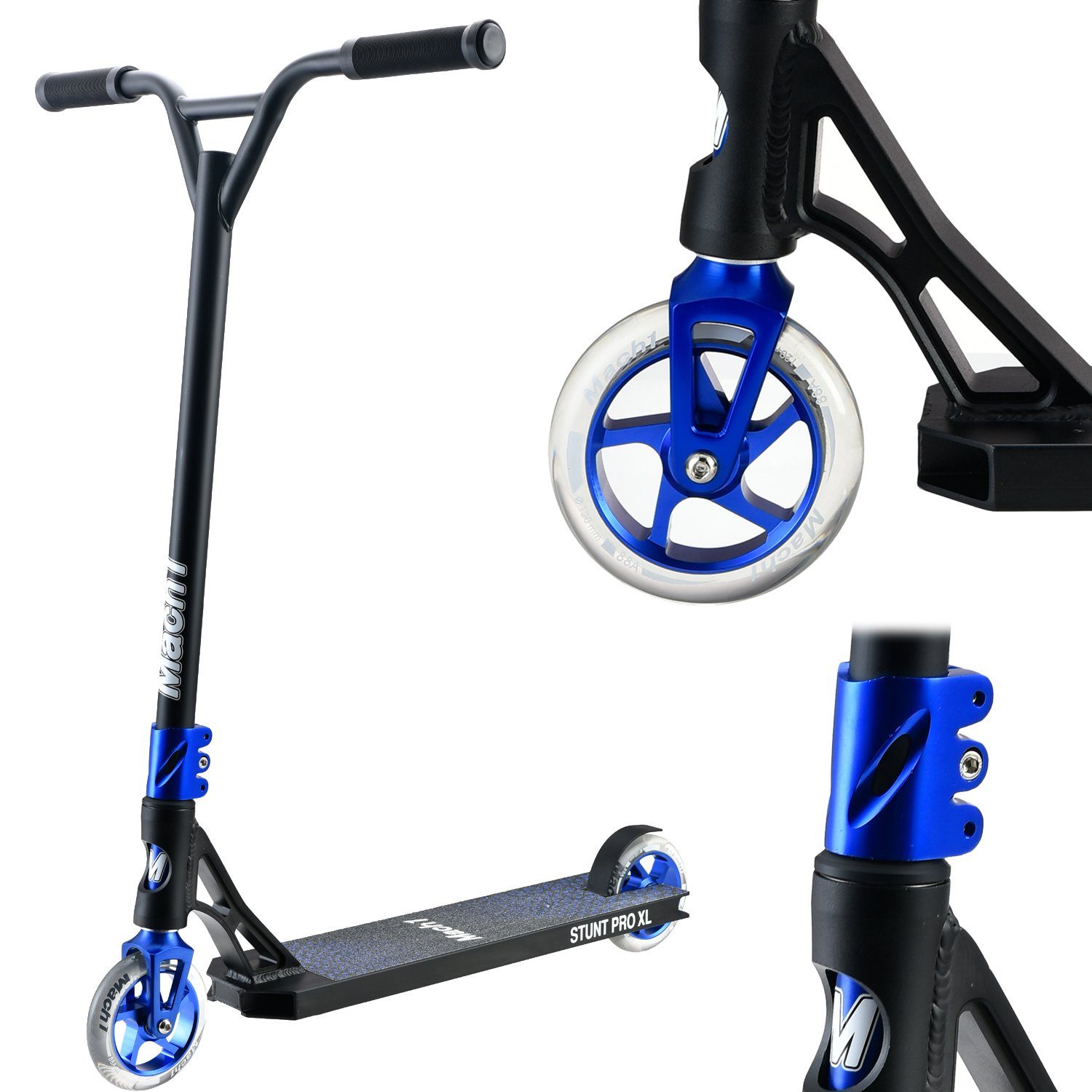 Mach1 Трюк самокат Stunt Скутеры mit 120mm Rollen und Aluminium Kern - Räder mit ABEC 9 Kugellagern, Tretroller, Kickscooter, Fun Stunts Trick Roller