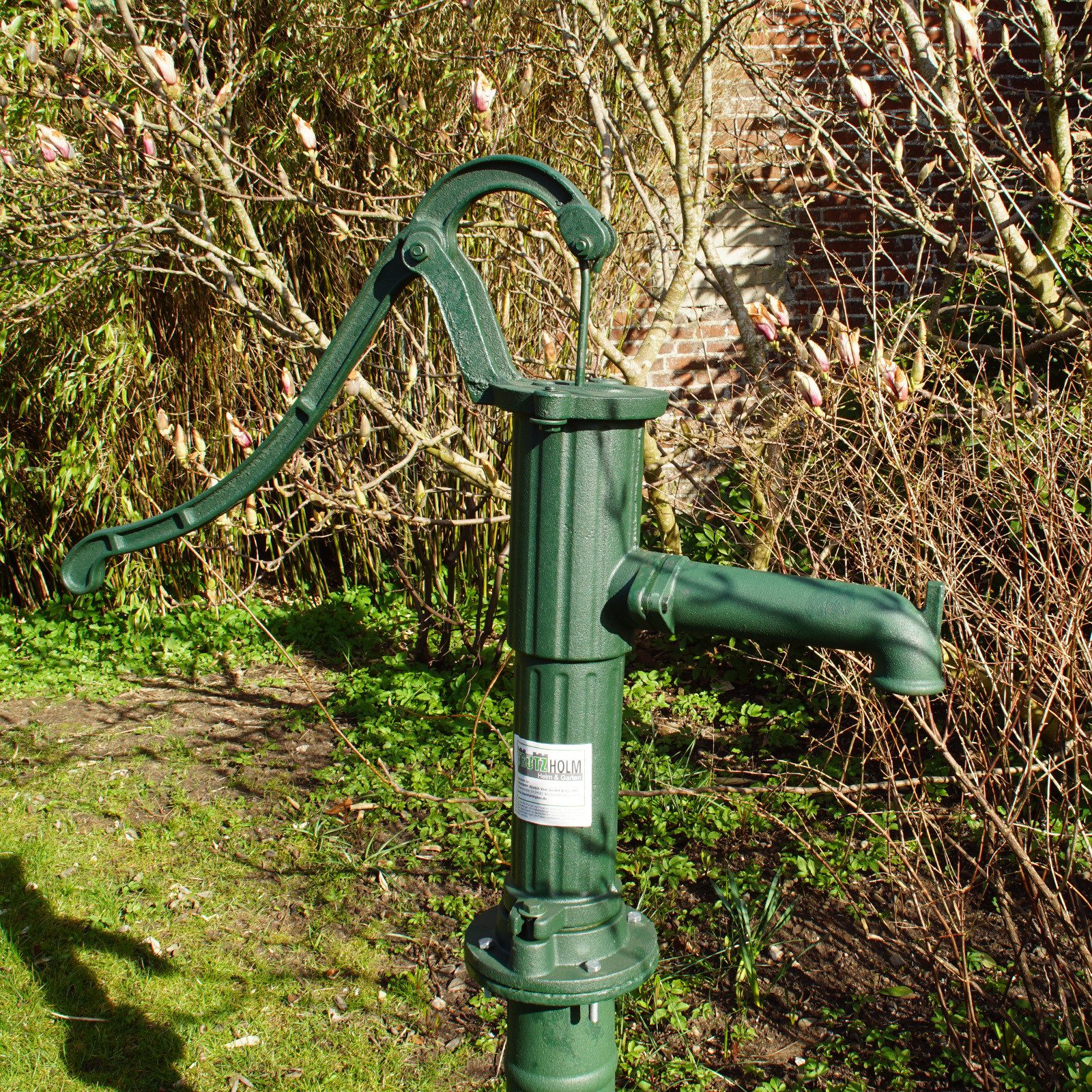 TRUTZHOLM Wasserpumpe Schwengelpumpe + Pumpenständer Klassisches Design Gusseisen Handpumpe (Spar-Set)